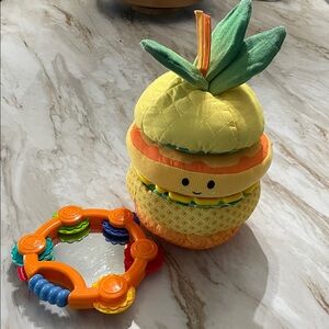 Melissa & Doug Yellow and Orange Stacking Toy & Sensory Mirror